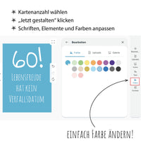 Einladung zum 60. Geburtstag: Lebensfreude hat kein Verfallsdatum