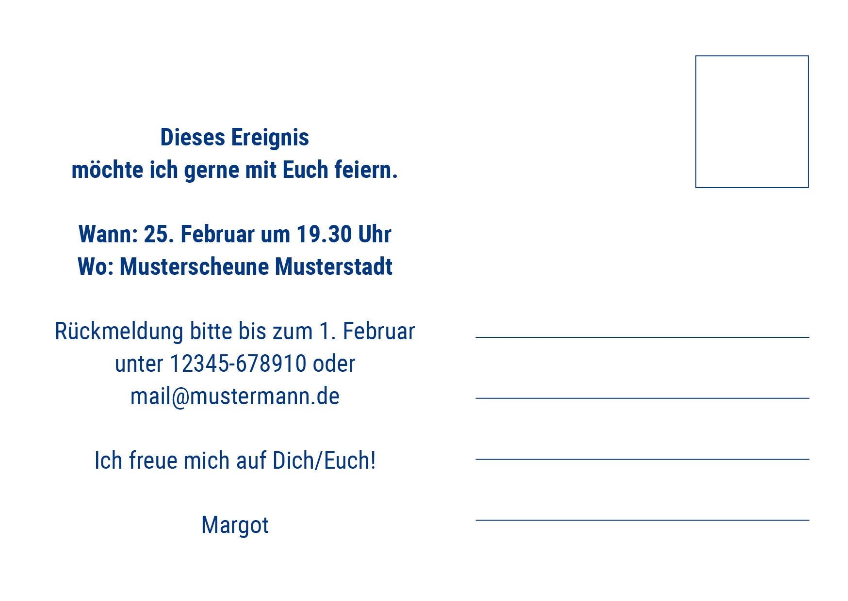 Einladung zum 80. Geburtstag: Lebenslauf