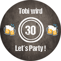 Bierdeckel Einladung zum 30. Geburtstag: LET’S PARTY! 🎉🥂