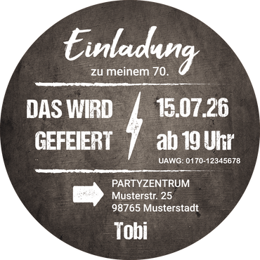 Bierdeckel Einladung zum 70. Geburtstag: LET’S PARTY! 🎉🍺