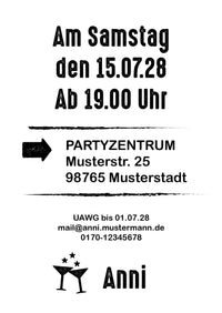 Einladung zum 80. Geburtstag: Let’s Party - mit Foto