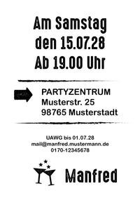 Einladung zum 80. Geburtstag: Let’s Party - mit Foto weiß