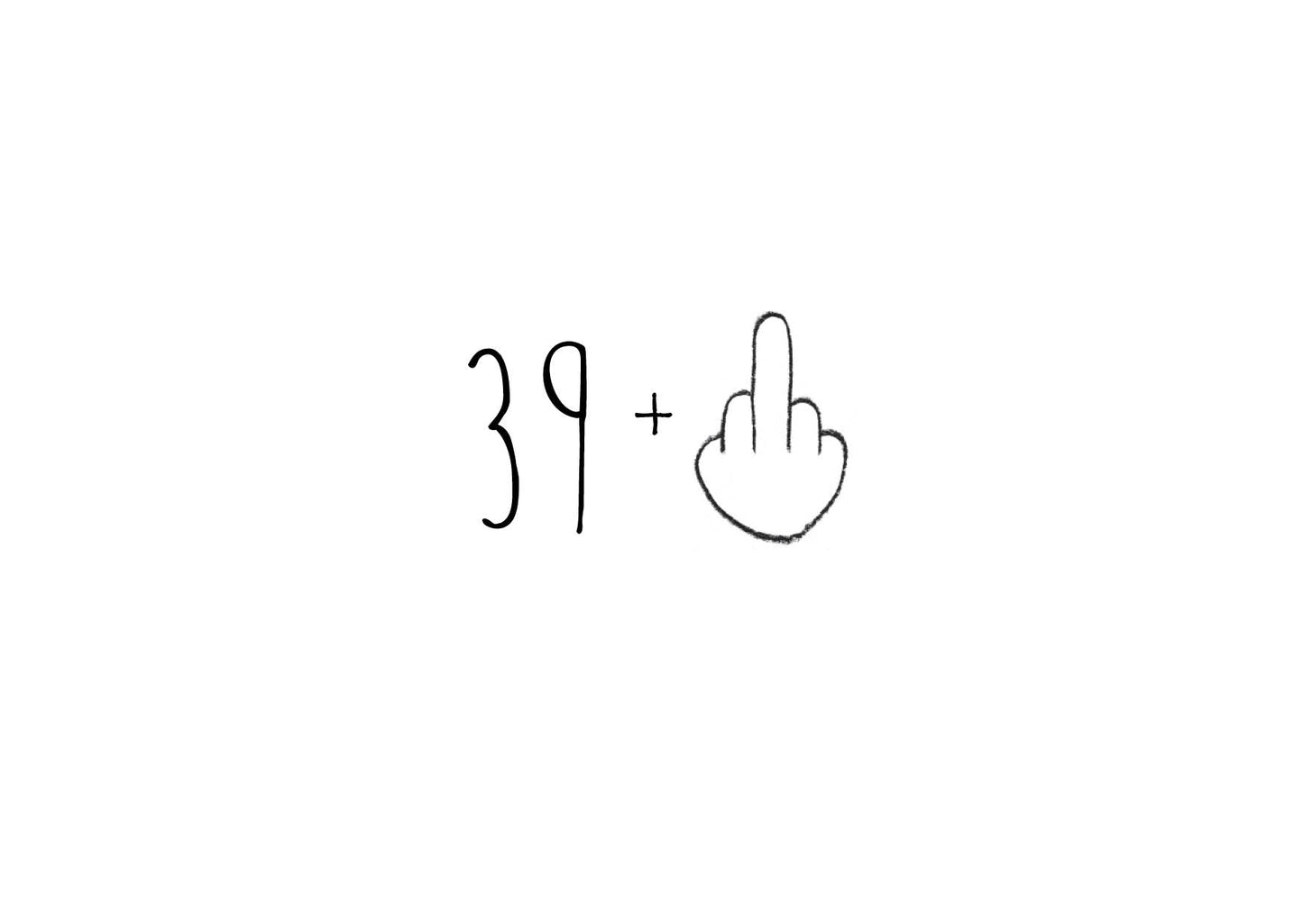 Einladung zum 40. Geburtstag: 39+ Mittelfinger – die 40 kann warten!