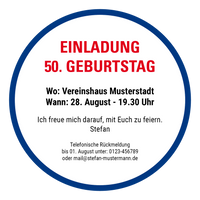 Bierdeckel Einladung zum Geburtstag: Target