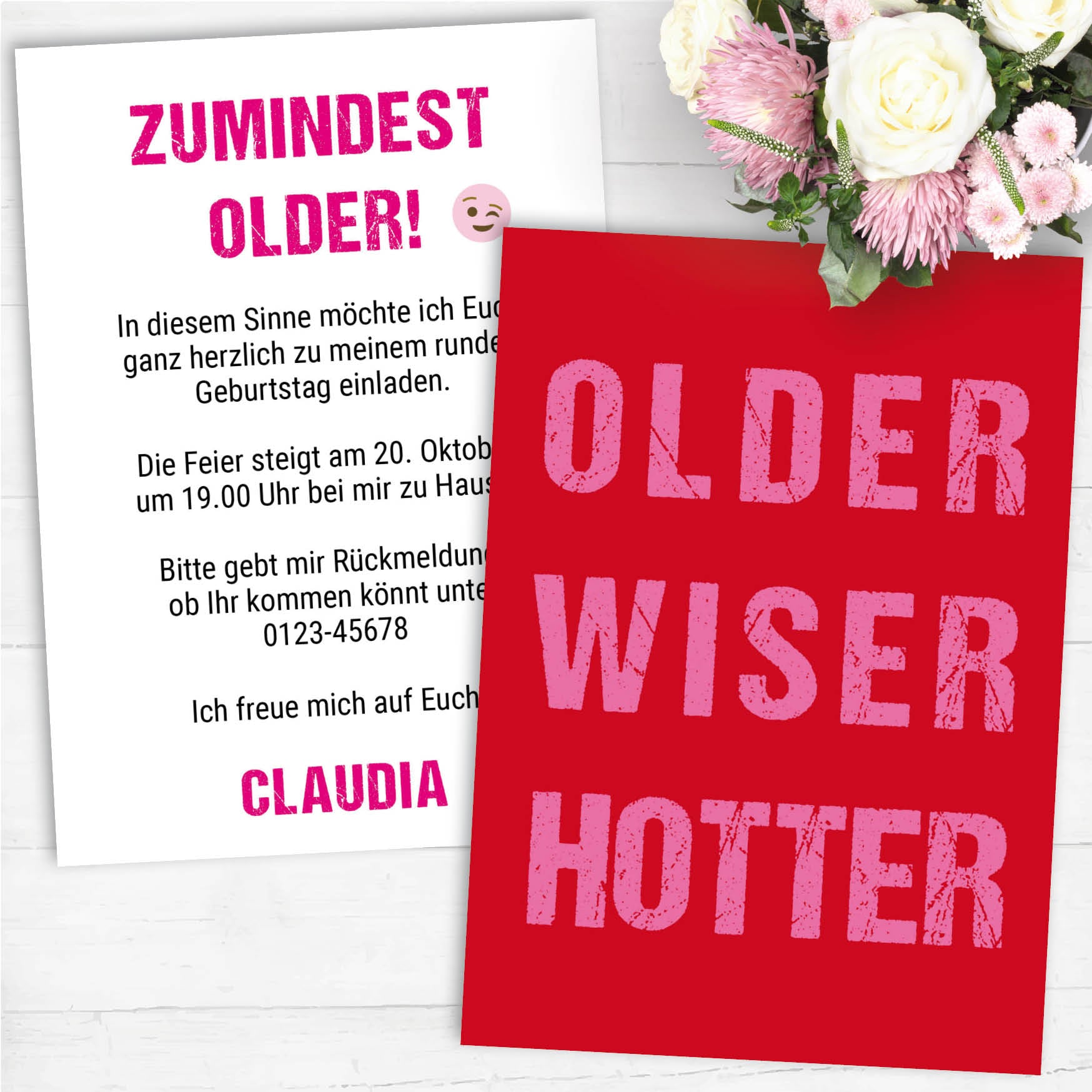 Einladung zum Geburtstag: OLDER WISER HOTTER