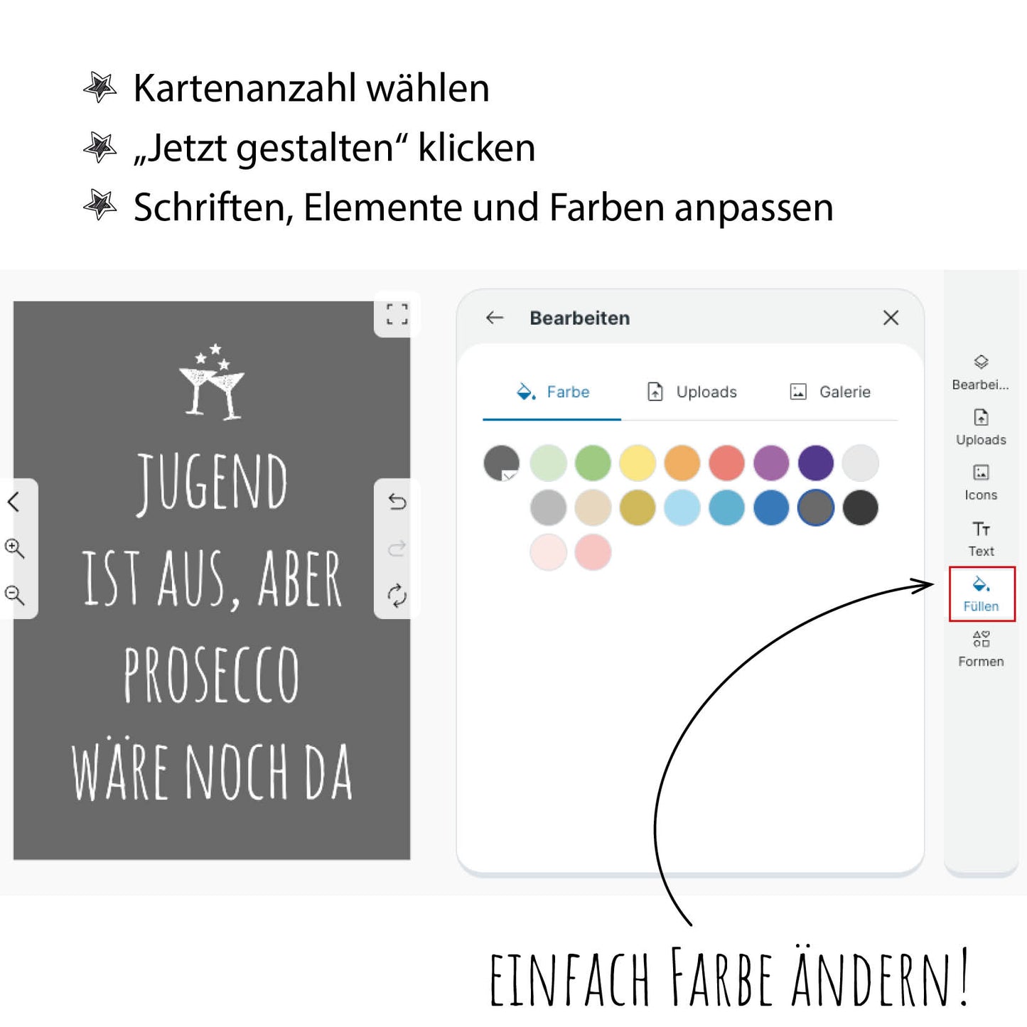 Einladung zum Geburtstag: Prosecco