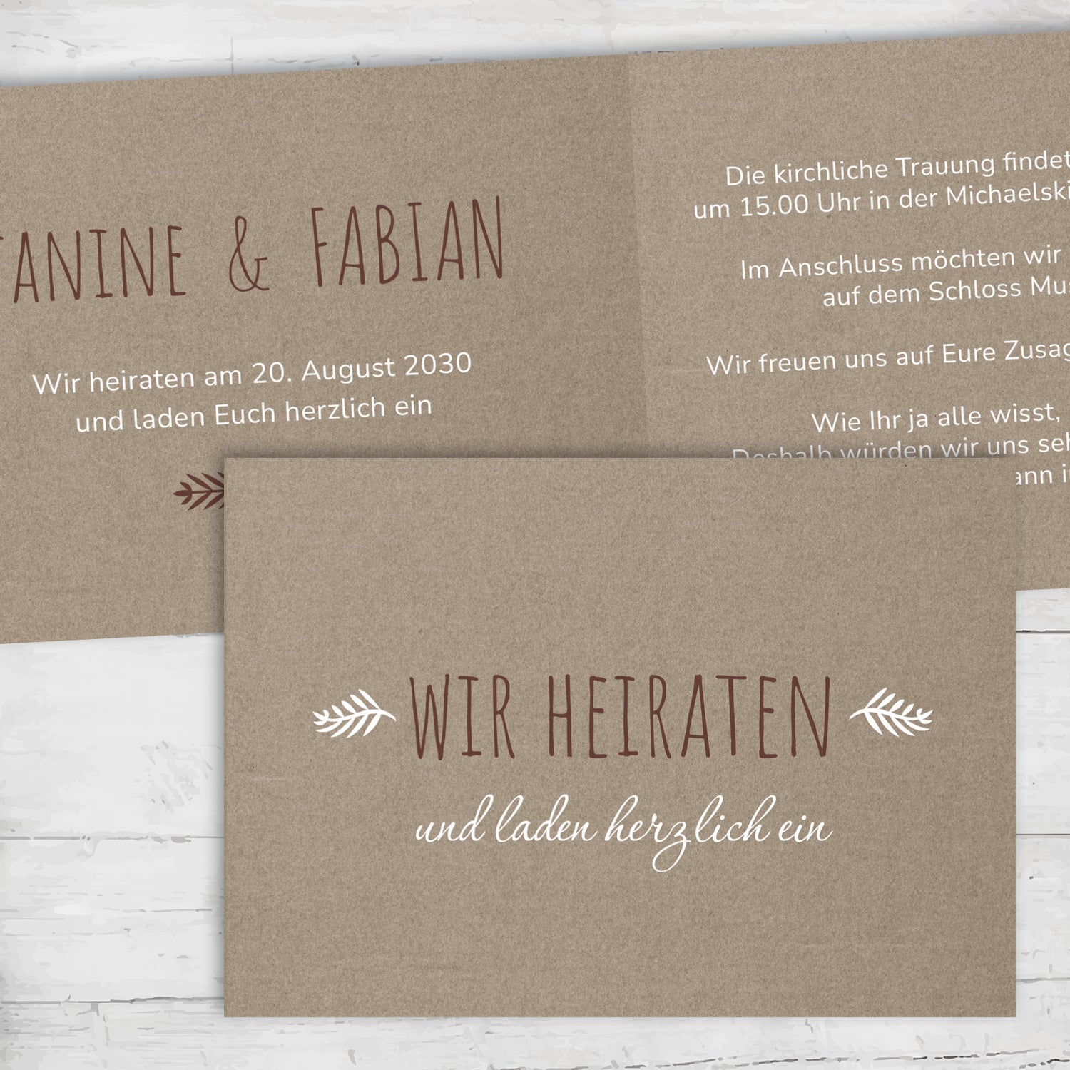 Hochzeit Kollektion Rustikal braun