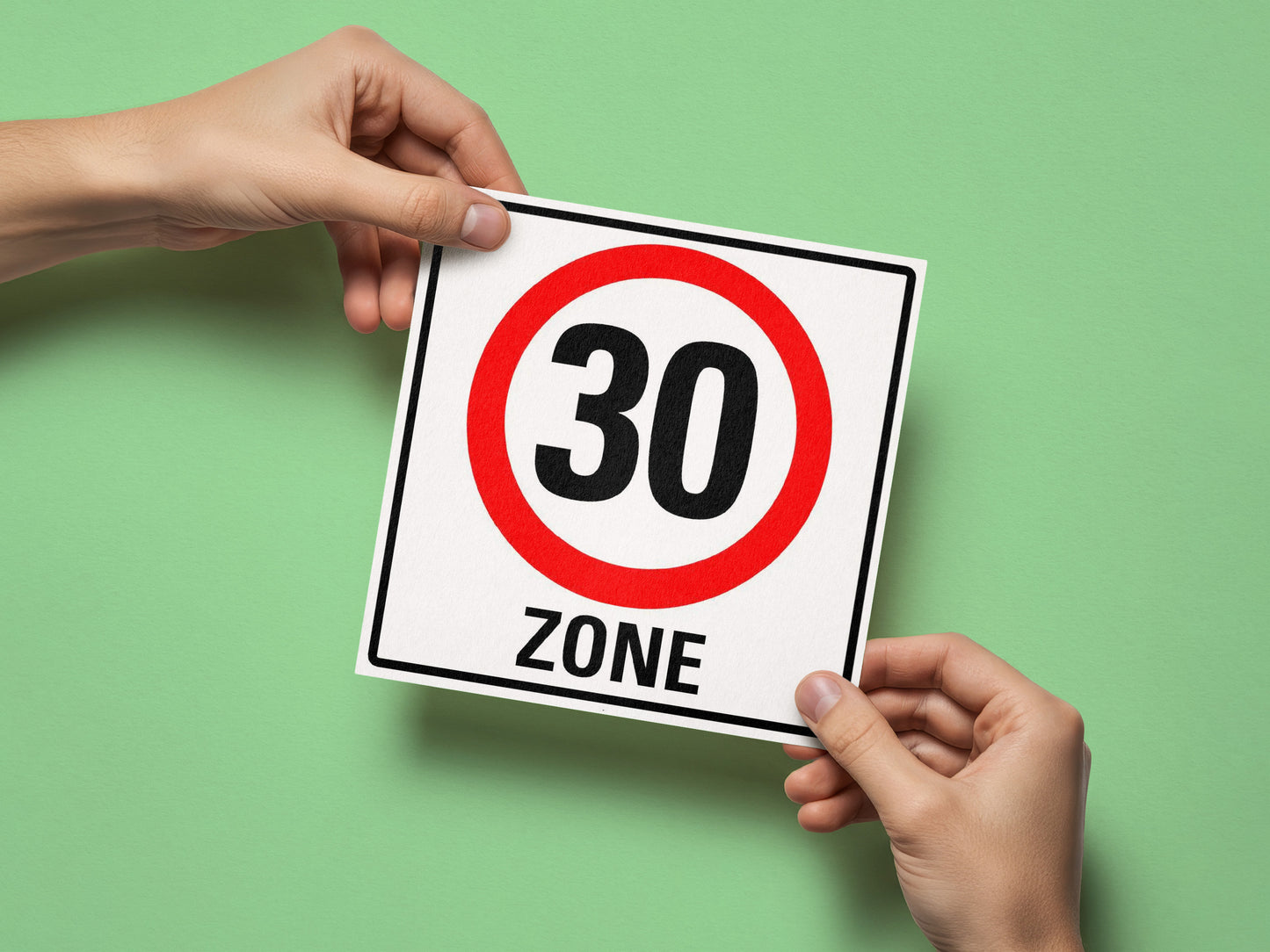 Einladung zum 30. Geburtstag: Verkehrsschild 30 Zone - Individuelle Einladung