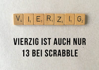 Geschenkpapier 5er Set Scrabble, Geschenkverpackung DIN A2; Geburtstagskarte mit Umschlag braun