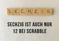 Geschenkpapier 5er Set Scrabble, Geschenkverpackung DIN A2; Geburtstagskarte mit Umschlag braun