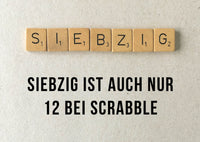 Geschenkpapier 5er Set Scrabble, Geschenkverpackung DIN A2; Geburtstagskarte mit Umschlag braun