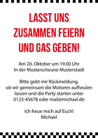 Einladung zum 60. Geburtstag – 60 auf dem Tacho… und bestens in Fahrt