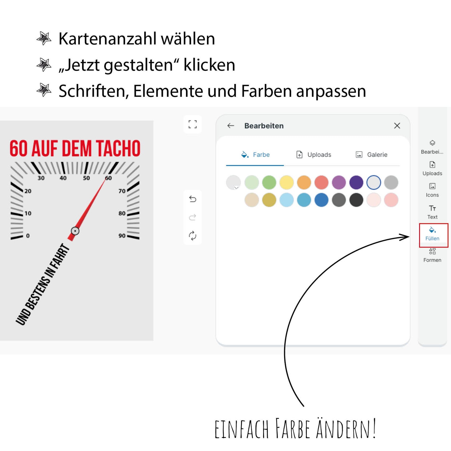 Einladung zum 60. Geburtstag – 60 auf dem Tacho… und bestens in Fahrt