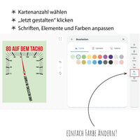 Einladung zum 80. Geburtstag: 80 auf dem Tacho… und bestens in Fahrt