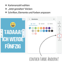 Einladung zum Geburtstag: TADAAA! Ich werde Fünfzig - Individuelle Einladung