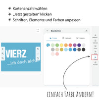 Einladung zum 40. Geburtstag:  VIERZ ...ich doch nicht!