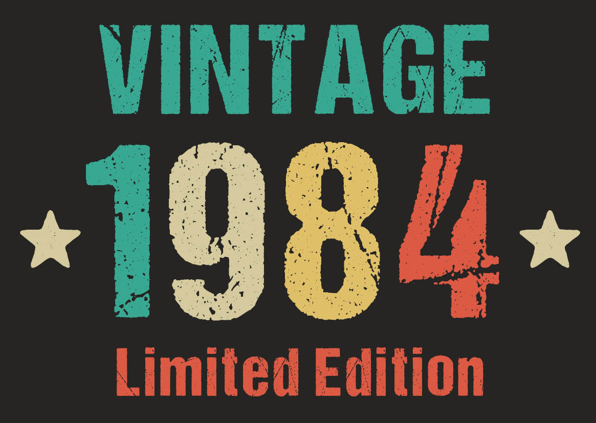 Einladung zum 40. Geburtstag: Vintage 1984 Individuelle Einladung