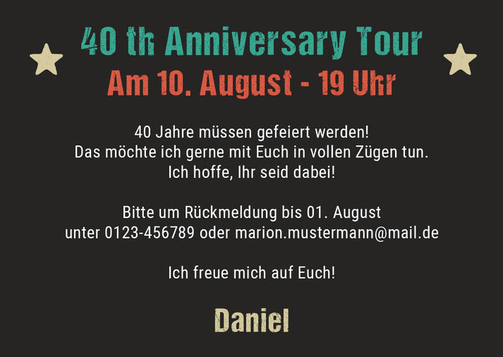 Einladung zum 40. Geburtstag Vintage 1984 Individuelle Einladung
