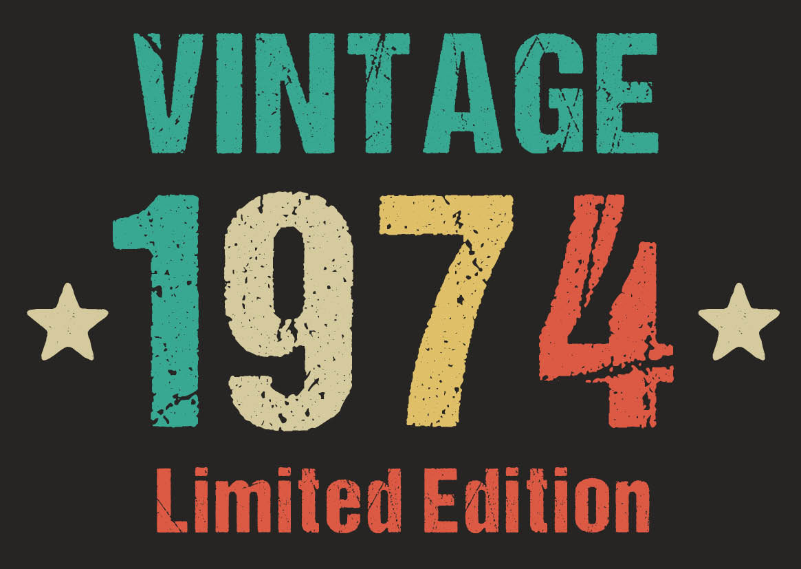 Einladung zum 50. Geburtstag: Vintage 1974