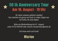 Einladung zum 50. Geburtstag: Vintage 1976
