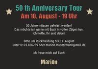 Einladung zum 50. Geburtstag: Vintage 1977