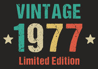 Einladung zum 50. Geburtstag: Vintage 1977