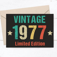 Einladung zum 50. Geburtstag: Vintage 1977