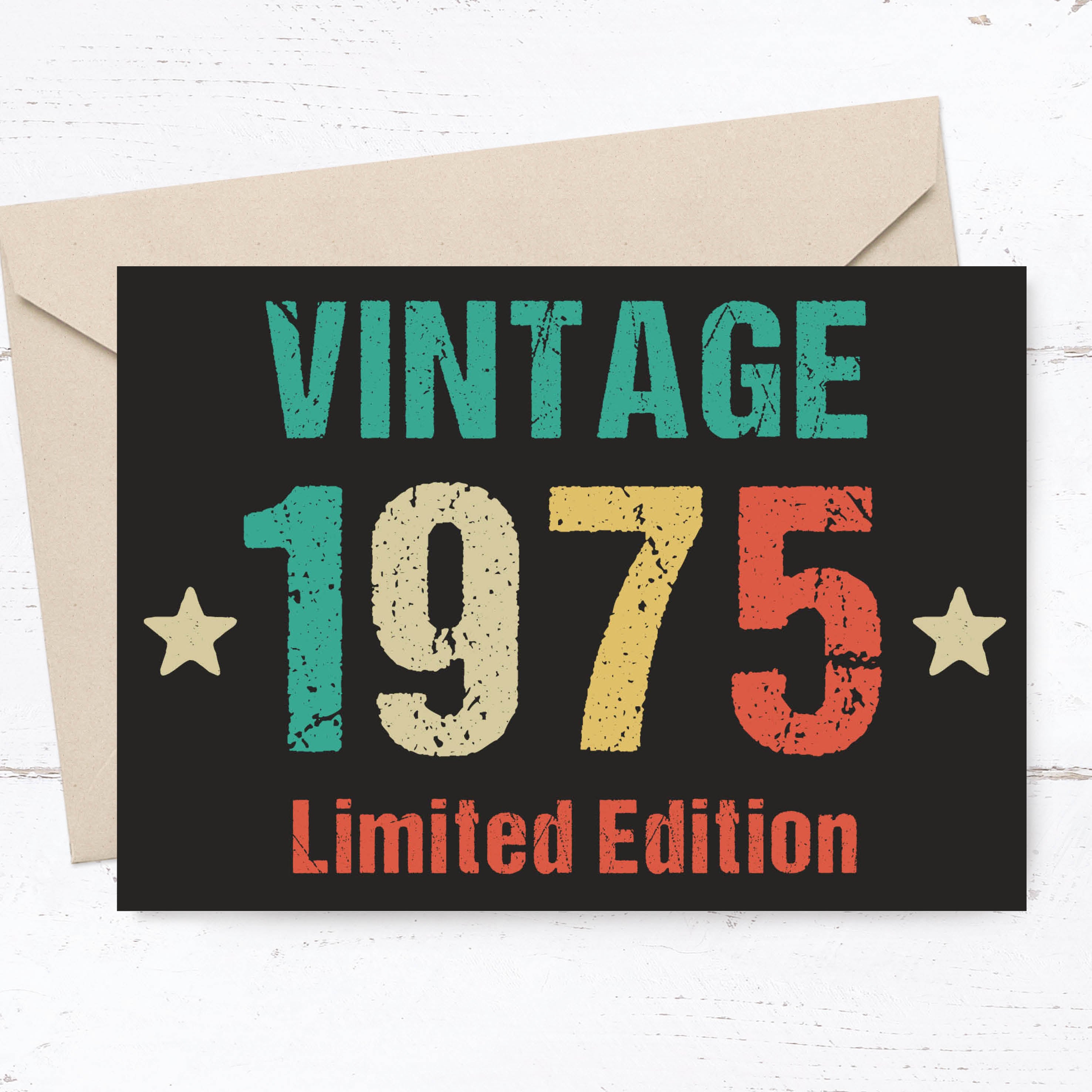 Einladung zum 50. Geburtstag: Vintage 1975