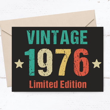 Einladung zum 50. Geburtstag: Vintage 1976
