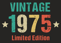 Einladung zum 50. Geburtstag: Vintage 1975