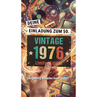 Einladung zum 50. Geburtstag: Vintage 1976 - Individuelle Einladung