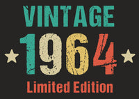 Einladung zum 60. Geburtstag: Vintage 1964