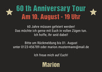 Einladung zum 60. Geburtstag: Vintage 1967