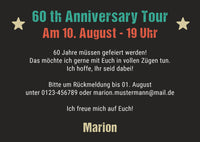 Einladung zum 60. Geburtstag: Vintage 1965