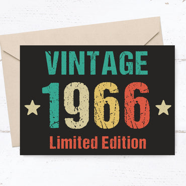 Einladung zum 60. Geburtstag: Vintage 1966