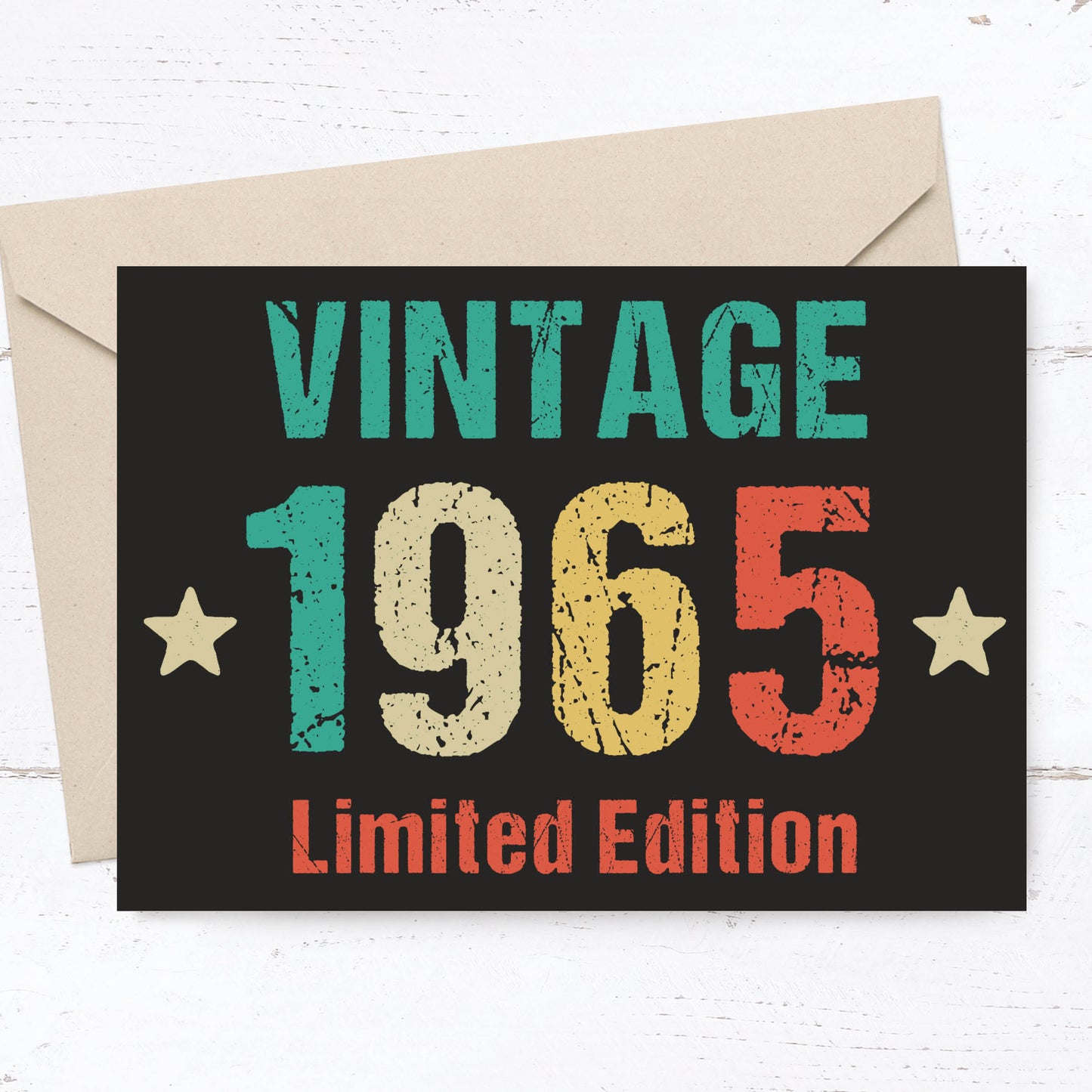Einladung zum 60. Geburtstag: Vintage 1965