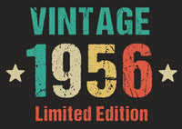 Einladung zum 70. Geburtstag: Vintage 1956