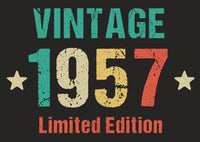 Einladung zum 70. Geburtstag: Vintage 1957