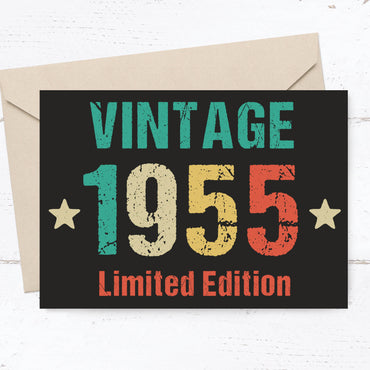 Einladung zum 70. Geburtstag: Vintage 1955