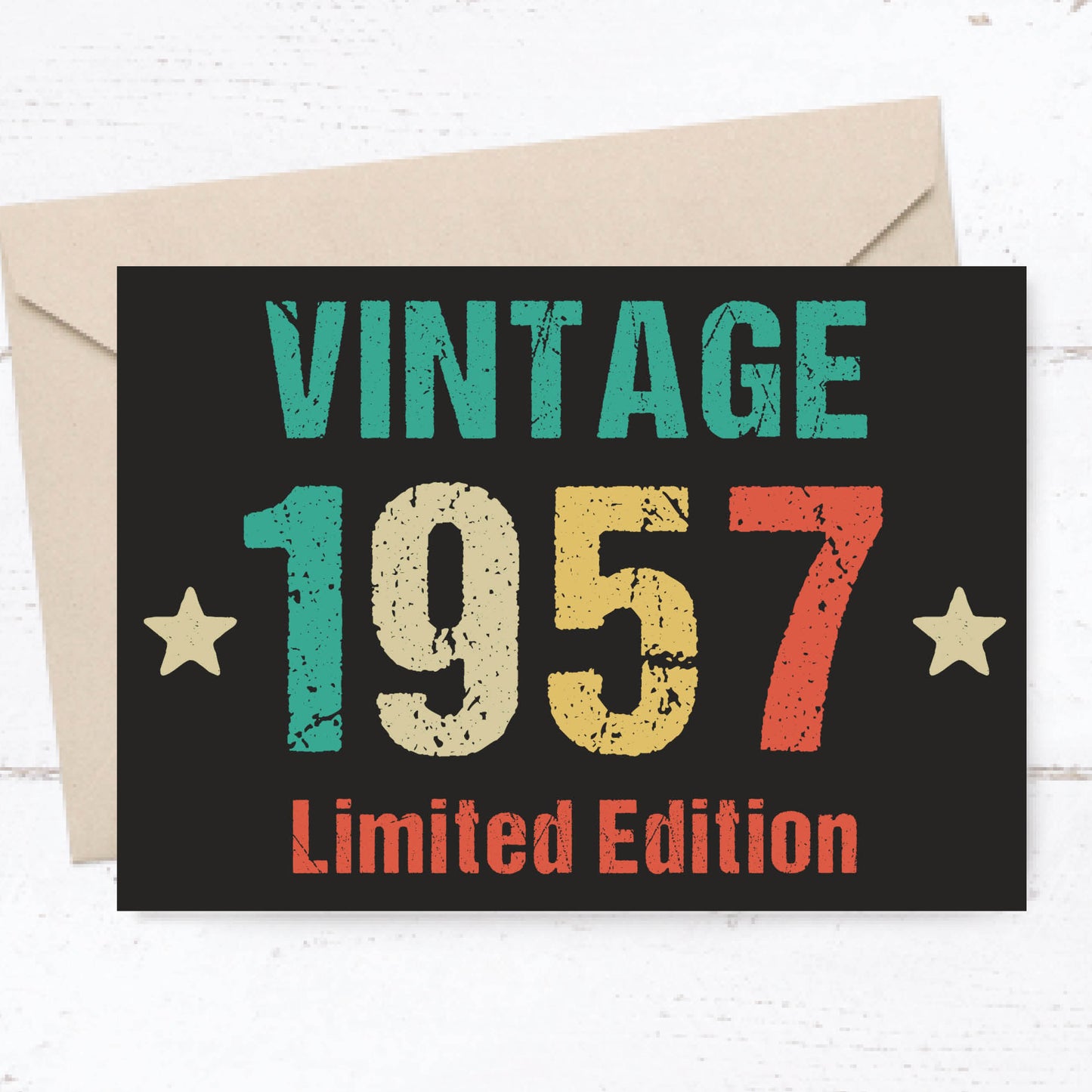 Einladung zum 70. Geburtstag: Vintage 1957