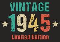 Einladung zum 80. Geburtstag: Vintage 1945