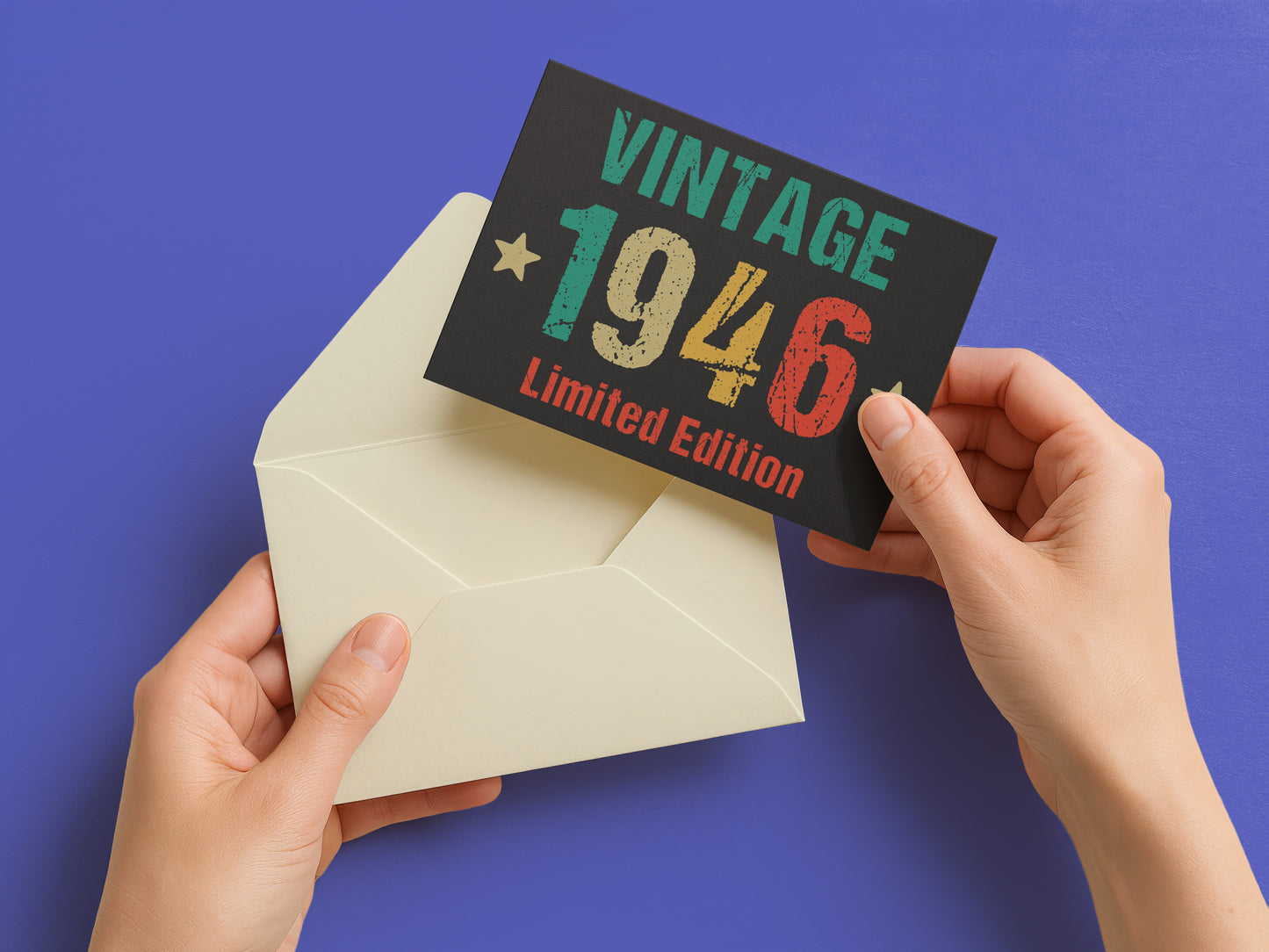 Einladung 80 Geburtstag – Vintage Einladung 1946 | Stilvolle Einladungskarte Gestalten - Individuelle Einladung