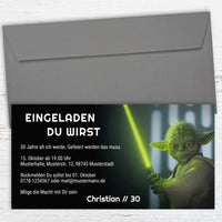 Einladung zum 30. Geburtstag: Yoda Individuelle Einladung