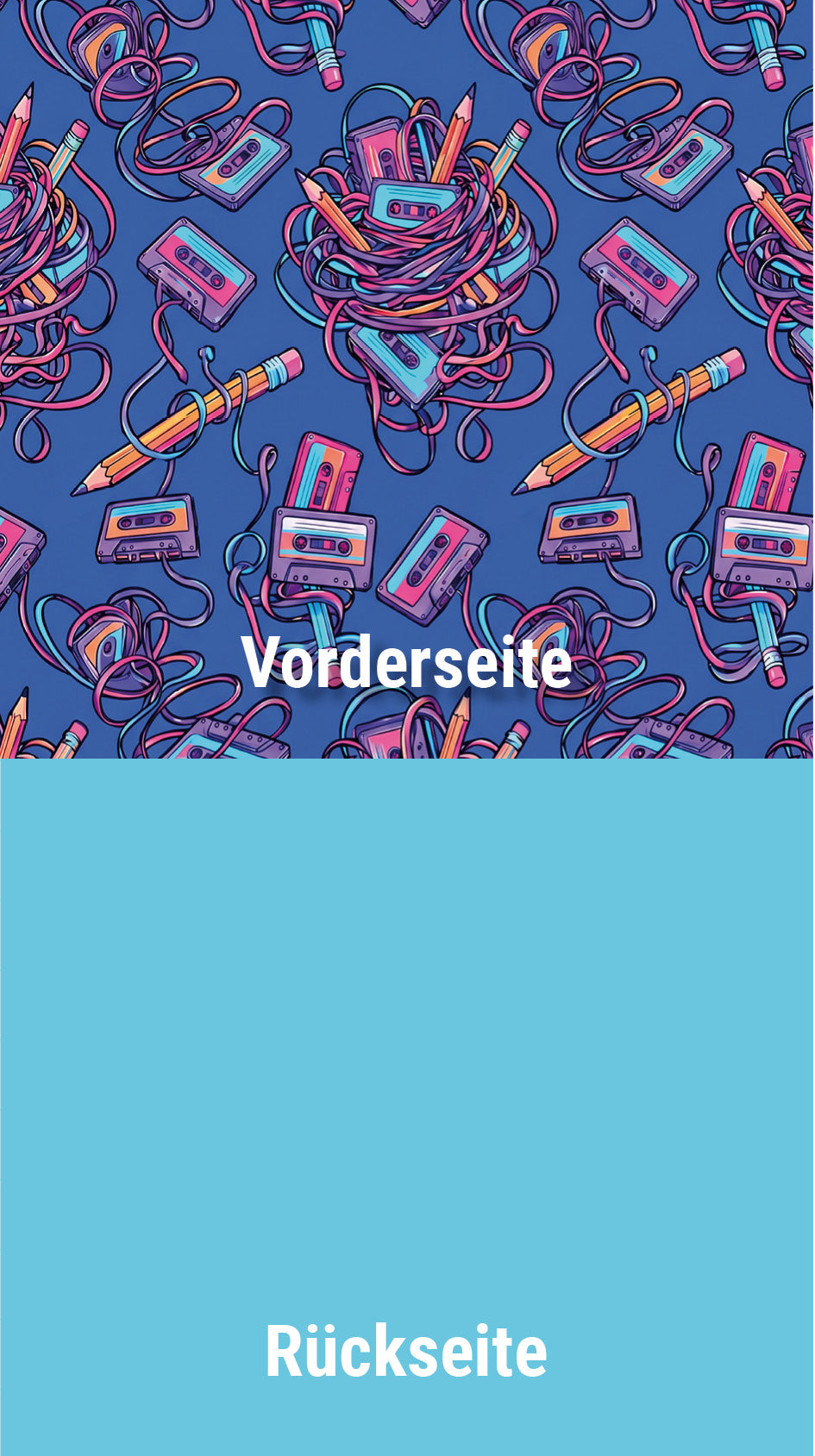 Lustiges Geschenkpapier 3er Set Kassetten aufrollen, Geschenkverpackung DIN A2, Geburtstag  inkl. Umschlägen - Individuelle Einladung
