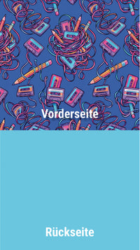 Lustiges Geschenkpapier 3er Set Kassetten aufrollen, Geschenkverpackung DIN A2, Geburtstag  inkl. Umschlägen - Individuelle Einladung