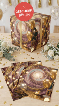 Edles Geschenkpapier Set 5 Bögen VIP - witziges Motiv zum Geburtstag