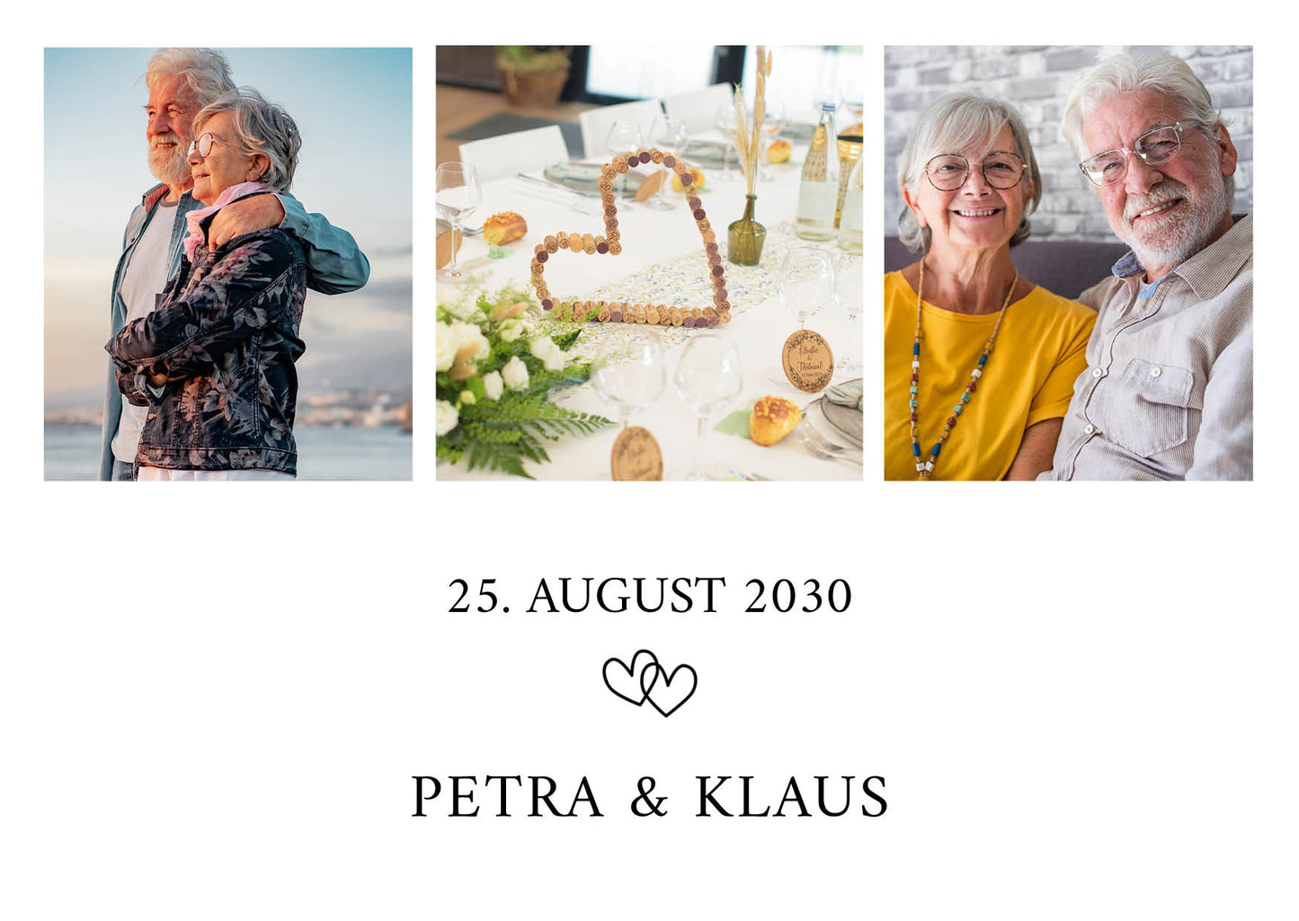 Danksagungskarte zur Goldenen Hochzeit: Wahre Liebe