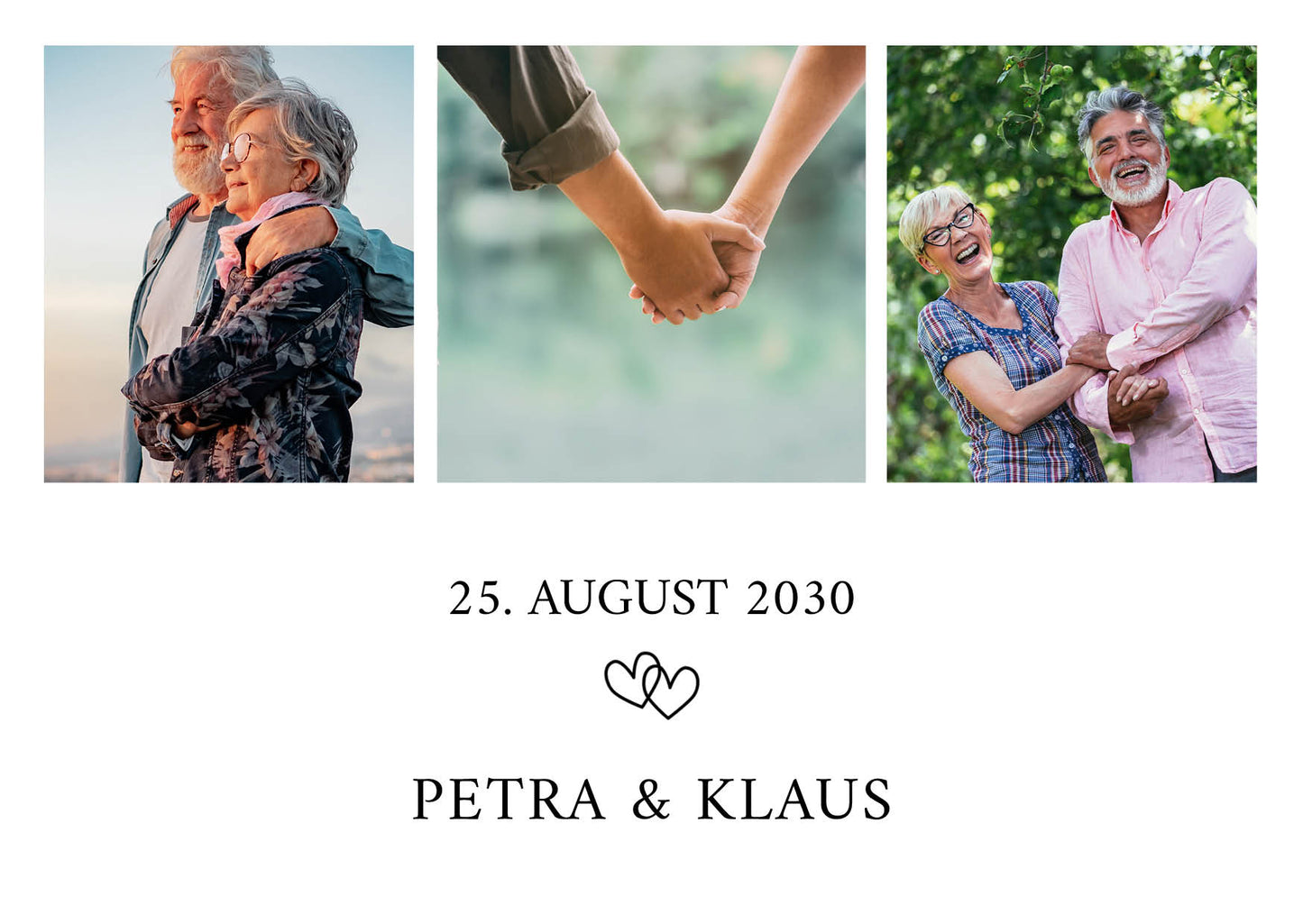 Einladung zur Goldenen Hochzeit: Wahre Liebe