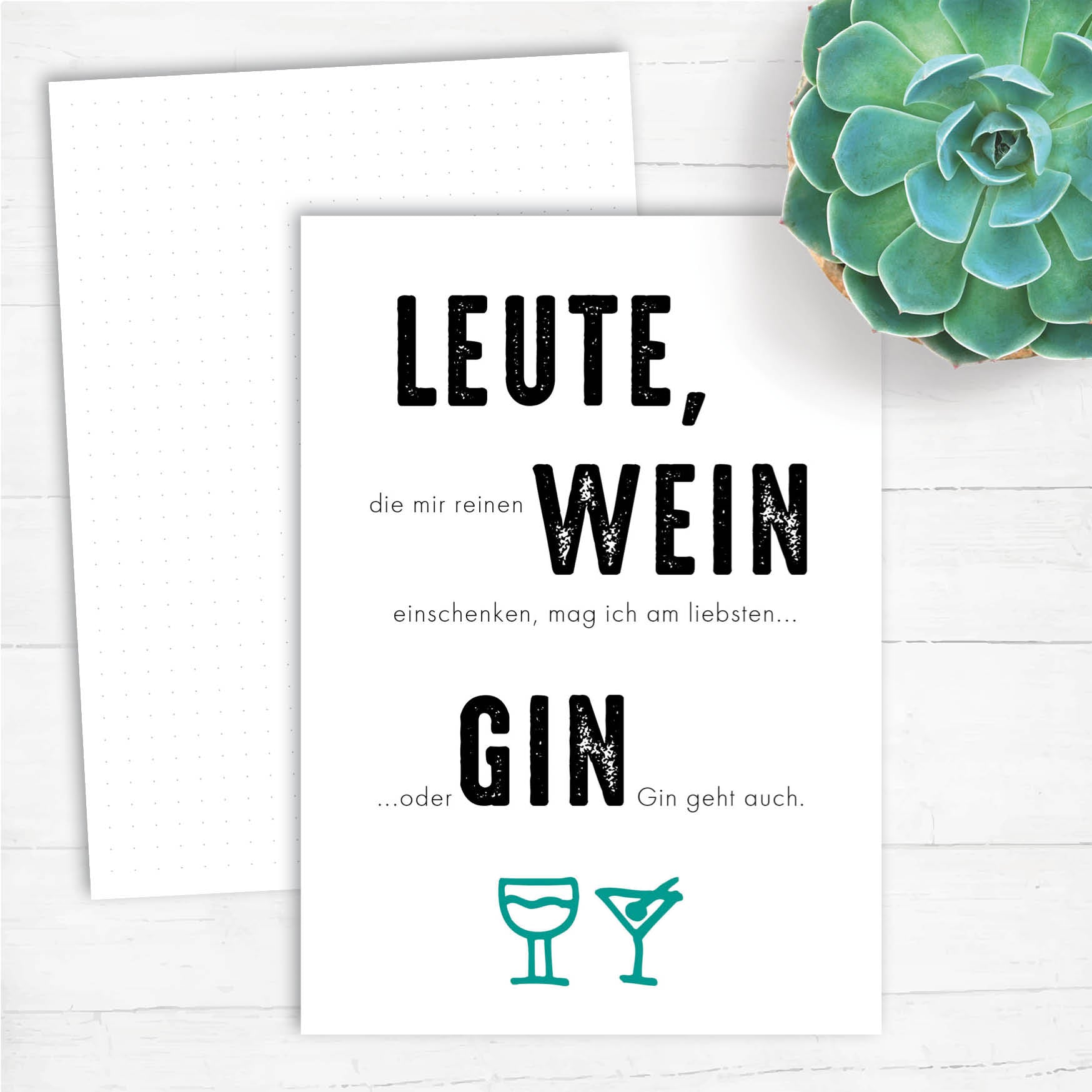 Geburtstagskarte: GIN geht auch!