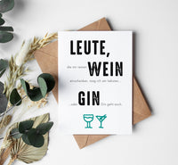 Geburtstagskarte: GIN geht auch!